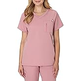 Hanes Womens Scrub Top, Comfort Fit 1-Pocket Healthcare Top for Women, Moisture-Wicking Medical Scrubs