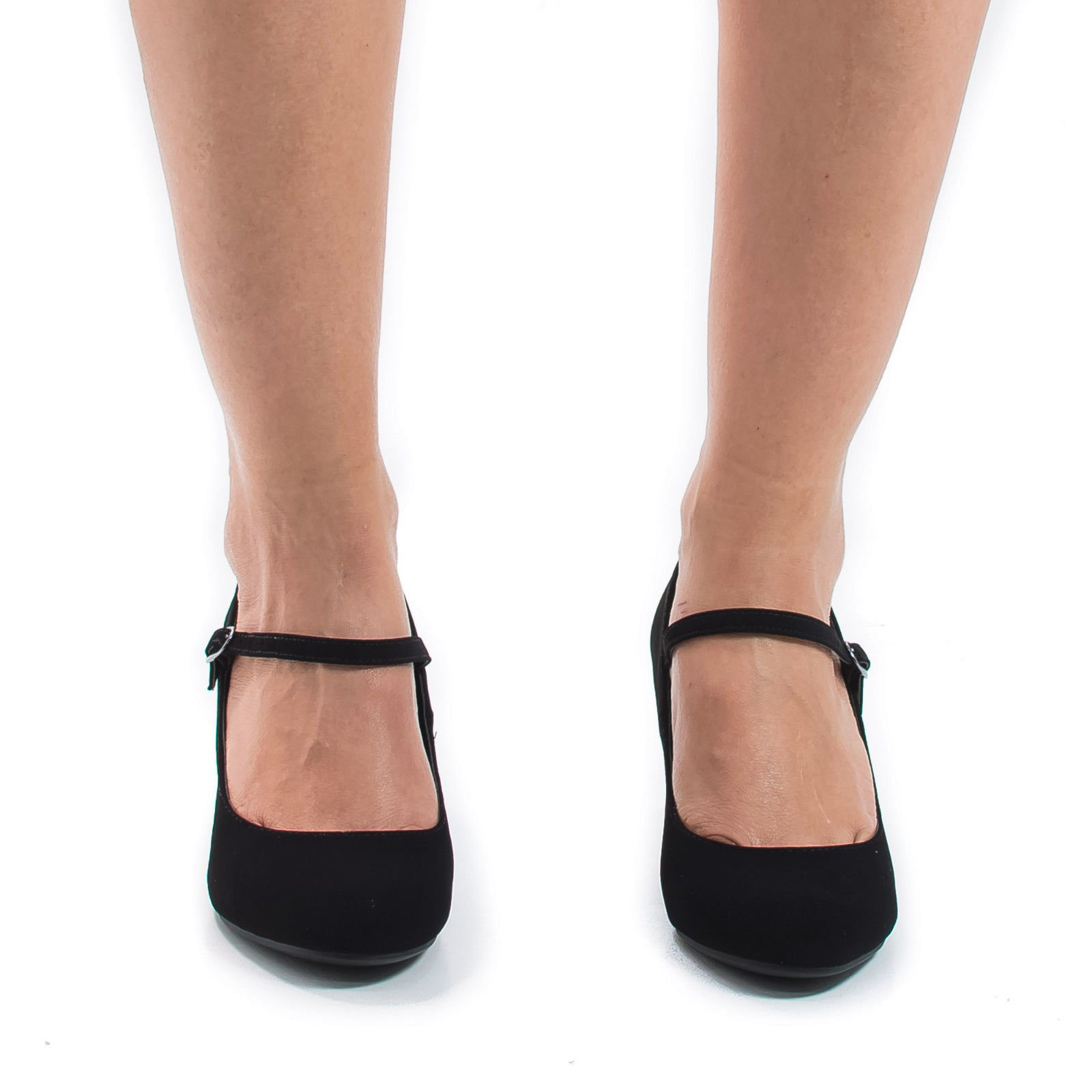 Kirk Black Round Toe Mary Jane Extra Padded Insole Comfort Dress Pumps-7.5 - Image 8