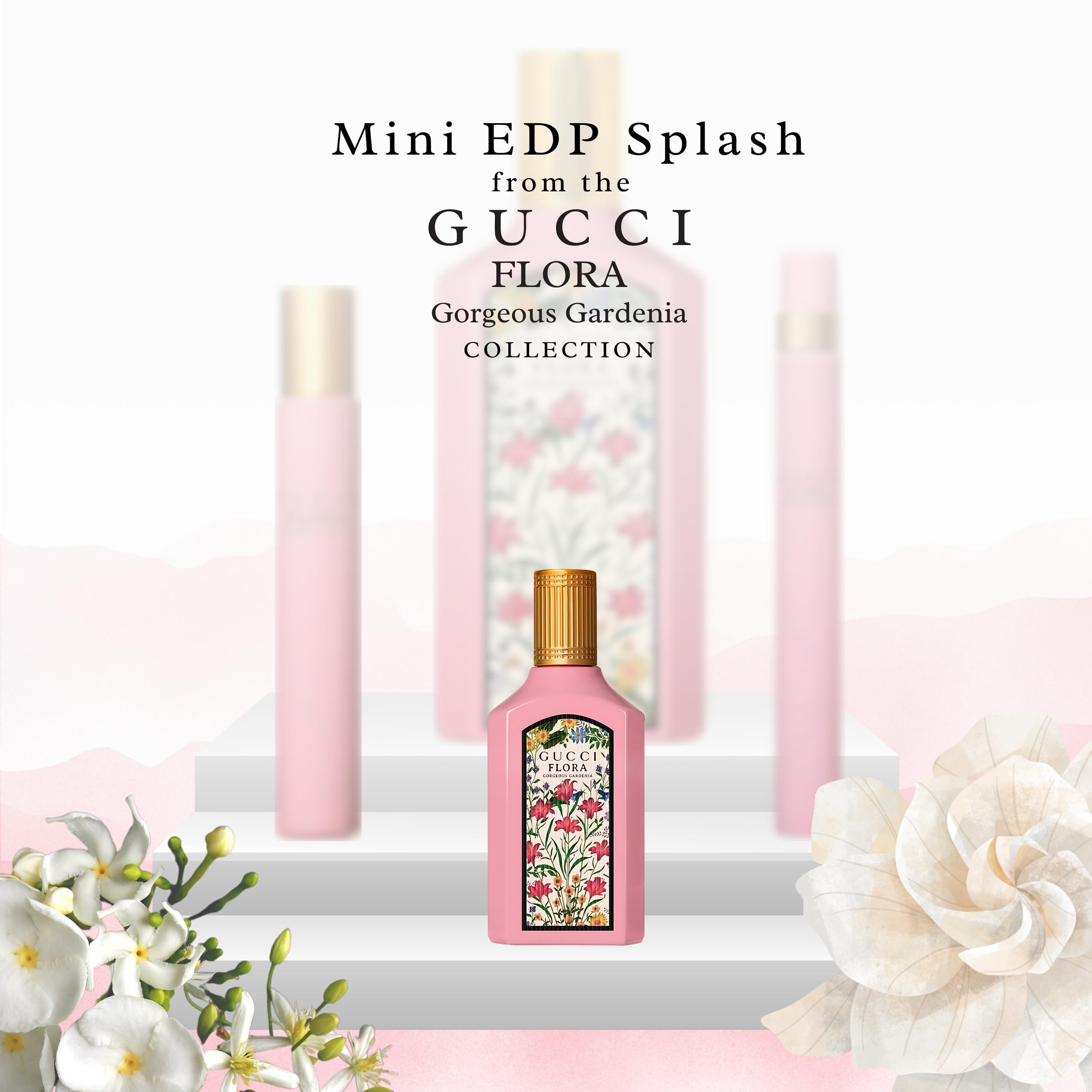 Gucci Flora Gorgeous Gardenia Perfume for Women EDP Mini Splash Top 0.16 Fl Oz Gucci Flora Gorgeous Gardenia Perfume for Women EDP Mini Splash Top 0.16 Fl Oz