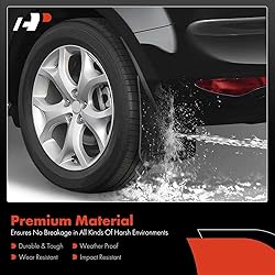 A-Premium 4 Pcs Black Universal Splash Guards Mud