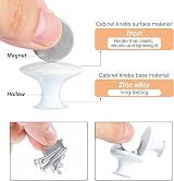 TsunNee 24Pcs Vintage Cabinet Knobs 30mm Round Zinc Alloy White Bronze view 6
