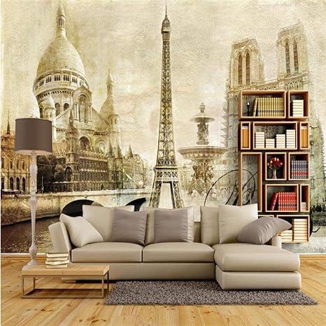 YIERLIFE Wandbild 3D Wandtattoo Aufkleber Europäischer Retro-Pariser