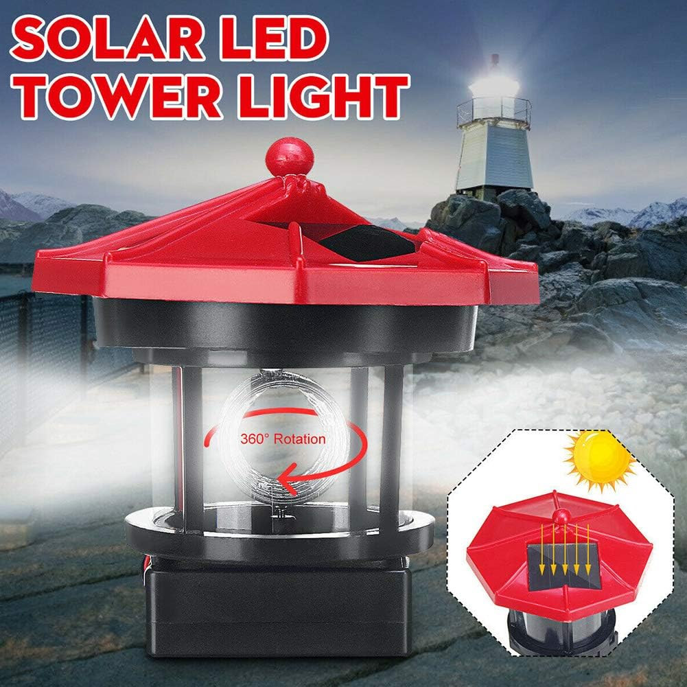 WDFS Solar Powered Lighthouse,Solar LED Rotating Lighthouse,Rotating