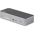StarTech.com USB C Dock - 4K 60Hz Quad Monitor DisplayPort & HDMI - Universal USB-C Docking Station with 100W Power Delivery - USB Hub with 1x USB Type-C & 3X USB-A, Ethernet, Audio (DK31C4DPPD)
