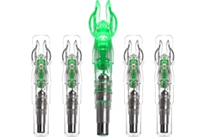 Letszhu 5 PCS Archery Nocks Lighted Nocks .244 inch/6.20mm Inner Diameter for Target Shooting Hunting