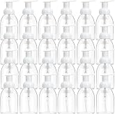 24 Pcs 8 oz Foaming Soap Dispenser Pump Bottles Foam Hand Soap Dispenser | Bulk Empty Clear Refillable Plastic Foam Pump Bottles Travel Container Kitchen Bathroom Commercial Use