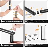 TOBWOLF Wall Mounted Firewood Rack, Heavy Duty Metal Log Holder view 4