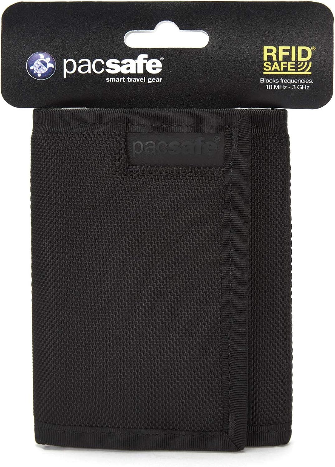 Pacsafe RFIDsafe Z50 RFID Blocking Tri-fold Wallet - With 6 Card Slots, Black