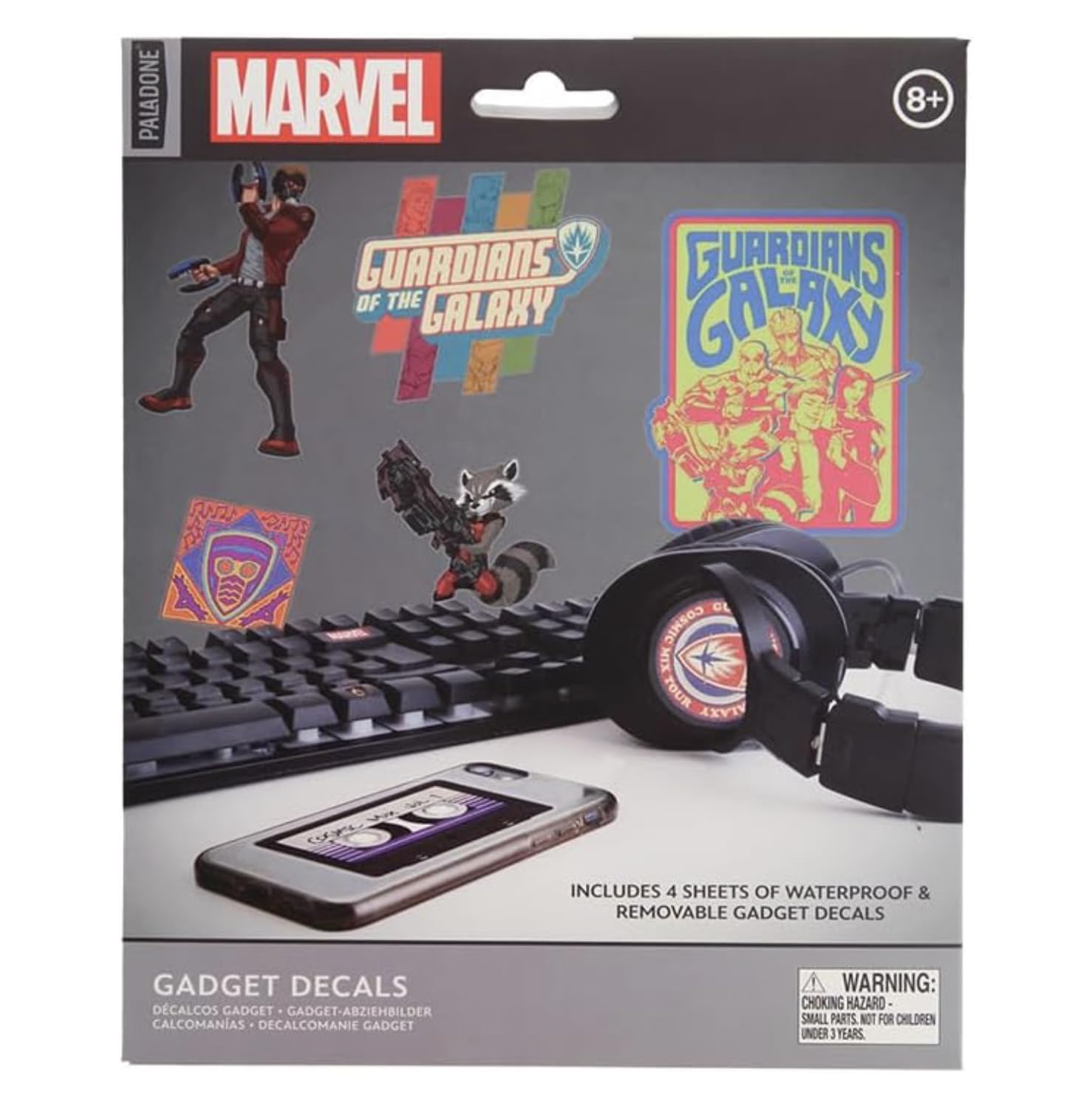 Guardians of The Galaxy Vinyl Decals - Officially Licensed Marvel, 25 Waterproof and Removable Stickers for Phone Case, Laptop, Tablet, or Tech | Paladone