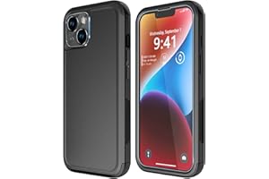 Diverbox for iPhone 14 Case [Shockproof] [Dropproof] [Tempered Glass Screen + Camera Lens Protector] Heavy Duty Protection Phone Case Cover for iPhone 14 6.1inch