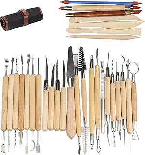 Ballery Keramik Werkzeug, 30pcs Polymer Clay Werkzeug, die Skulptur-Schnitzen-Werkzeug-Satz Geeignet für Geschnitzt Bildende Kunst Kunsthandwerk usw