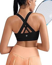 RUNNING GIRL Sports Bra for Women, Criss-Cross Back