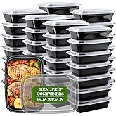 Meal Prep Containers Reusable 38oz - Food Containers with Lids 50 Pack, Disposable To Go Containers, Leakproof Food Prep Cont