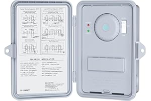 BN-LINK Pool Pump Timer, Outdoor Indoor Smart Wi-Fi Timer Box, 2HP 40A Max, 120, 240, 277 VAC, for Pool Pump, Water Heater, Fans, SPA, APP Remote Control, Compatible with Alexa, Google Assistant