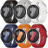 Odbeai Ocean Sport Band Compatible with Samsung Galaxy Watch 7 band 44mm 40mm,No Gap 6 PackSoft Silicone Waterproof Strap for Galaxy Watch 6 5 4 40mm 44mm Classic 47mm 43mm/Watch 5 pro for Men Women