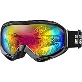 OutdoorMaster OTG Ski Goggles - Over Glasses Ski/Snowboard Goggles for Men, Women & Youth - 100% UV Protection