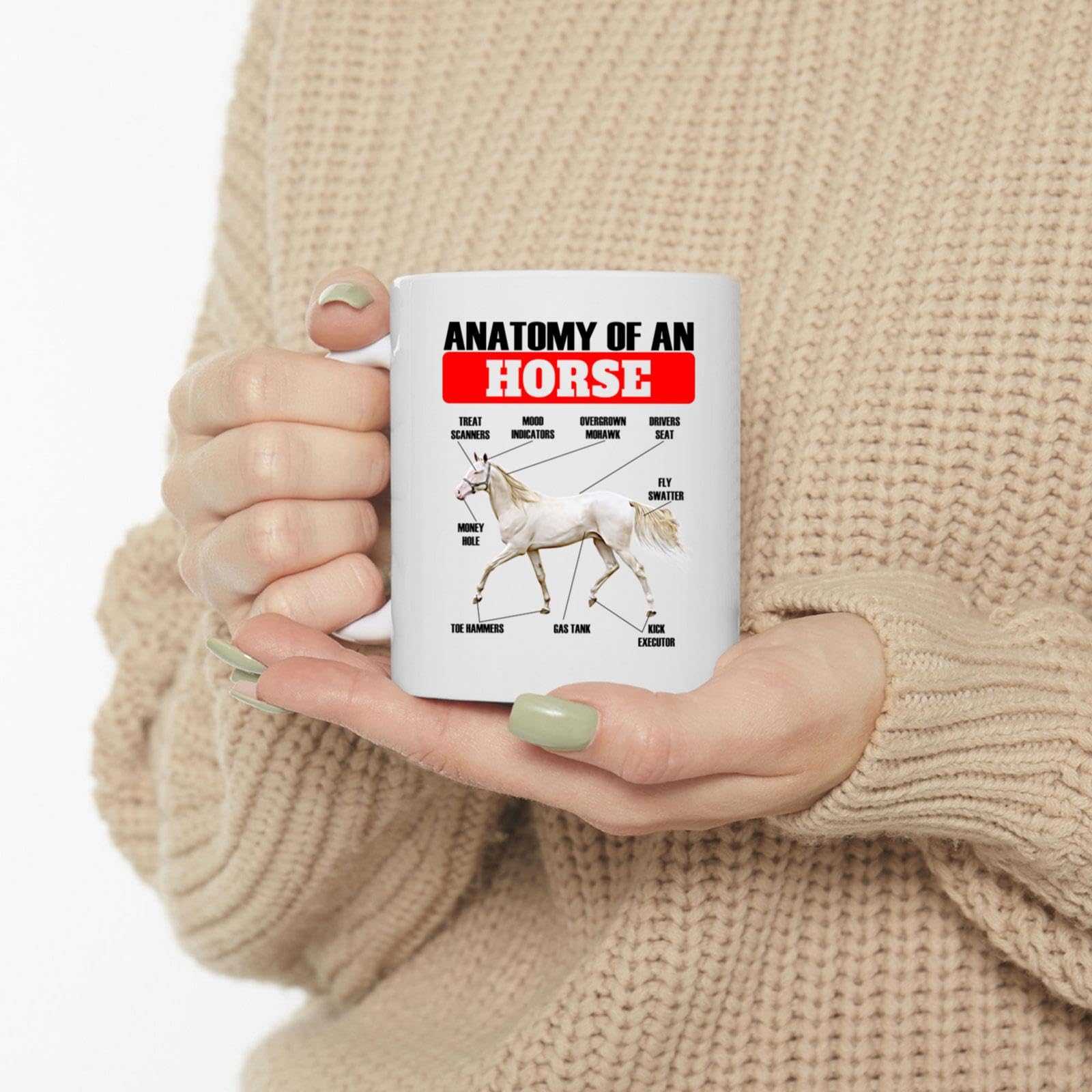 Lovesout Funny Cremello Horse Anatomy Chart Coffee