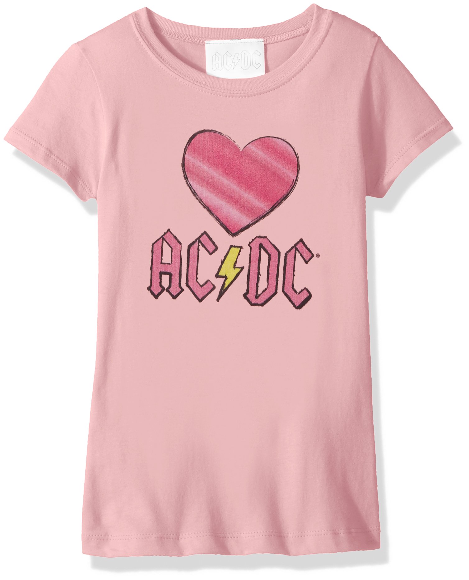 Ac Dc Girls Big Acdc Heart Short Sleeve T Shirt Kinihax
