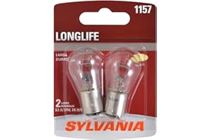 SYLVANIA - 1157 Long Life Miniature - Bulb, Ideal for Daytime Running Lights (DRL) and Back-Up/Reverse Lights (Contains 2 Bulbs)