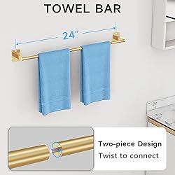 Bathroom Accessories Set, KLJKPA 4 Pieces Gold