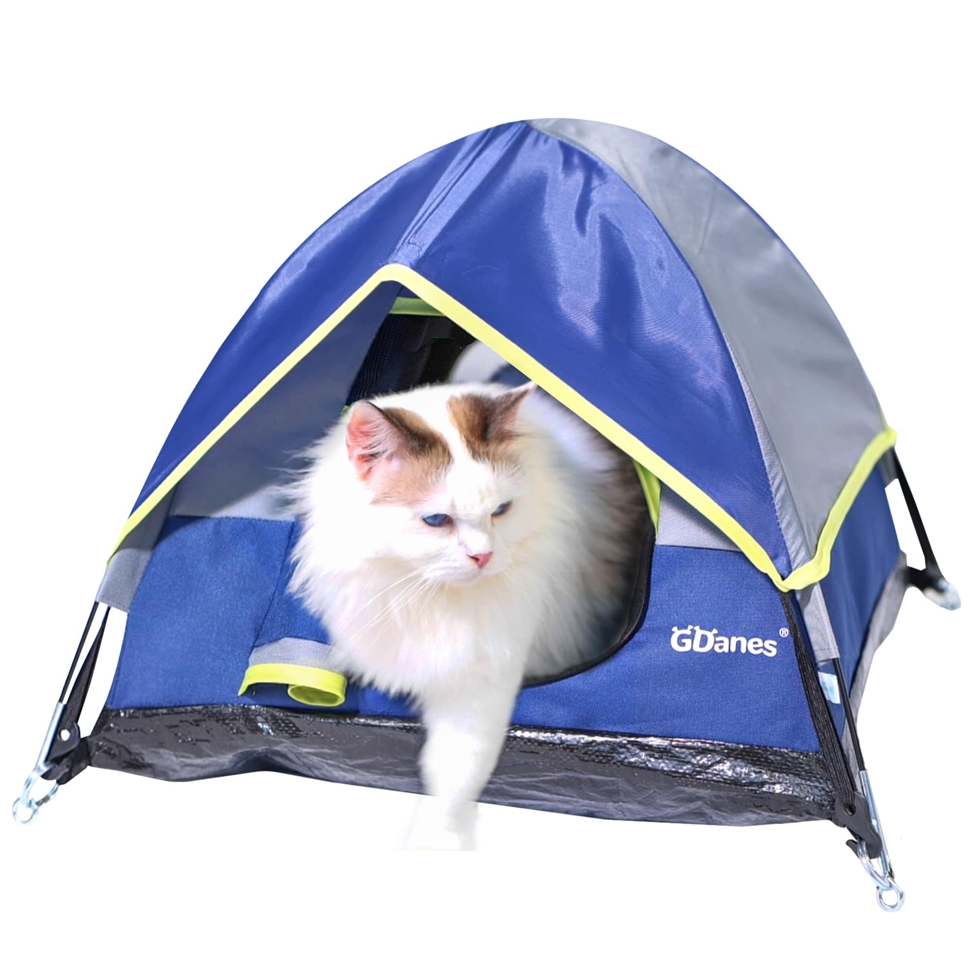 Blue Cat Tent Large Cave Bed for Indoor Cats and Small Dogs with