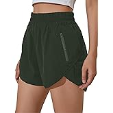 BMJL Women's Running Shorts Elastic High Waisted with Pockets, 2.5" Sporty Workout Quick Dry Athletic Shorts