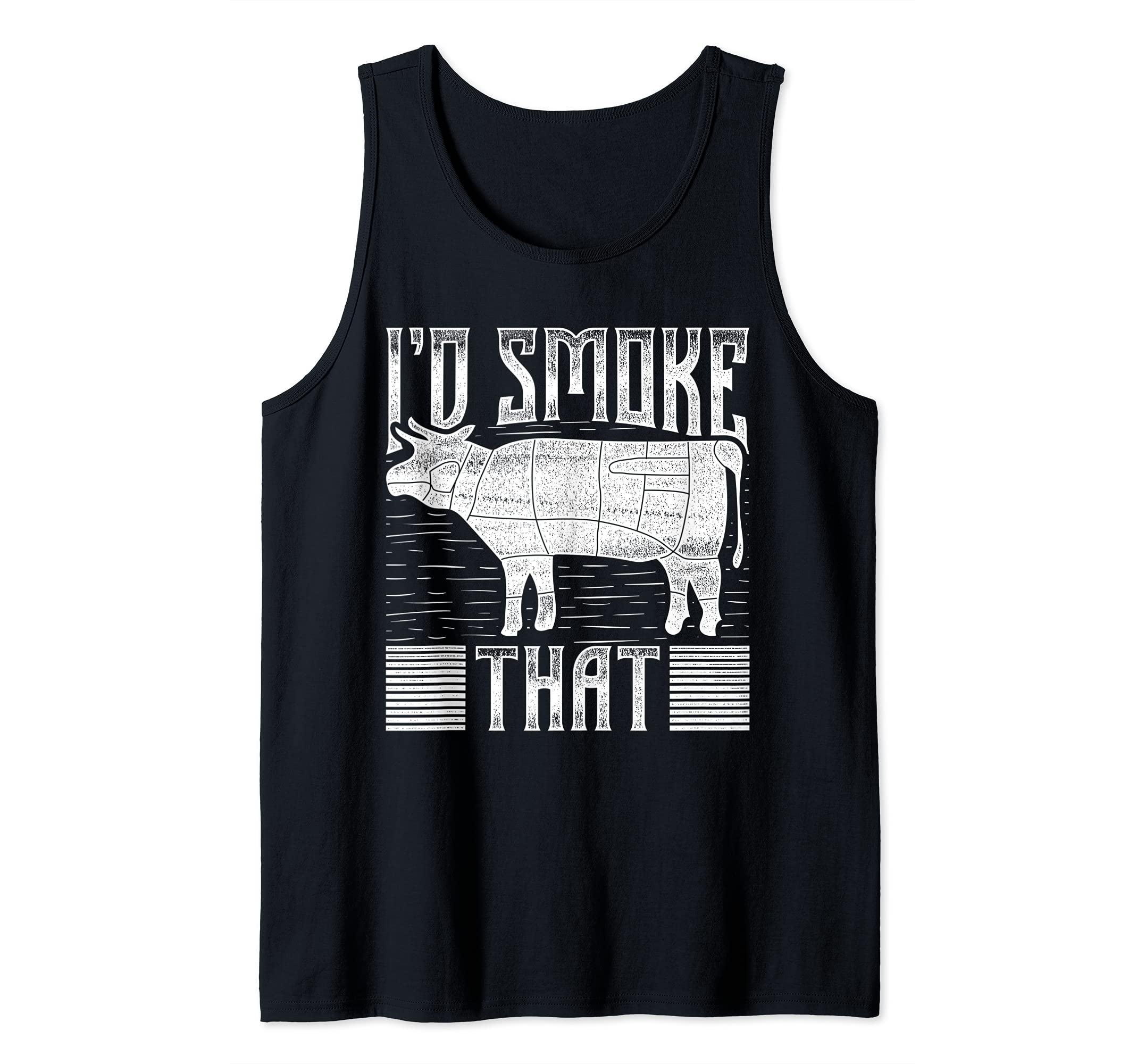 Smoking Steak Grillmaster Funny BBQ Grilled Meat Barbecue Tank Top