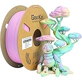 Gratkit Matte Tri-Color PLA Filament,Coextrusion PLA Filament 1.75mm, +/-0.03mm, 1KG/Roll, High Speed Matte PLA,Fluorite