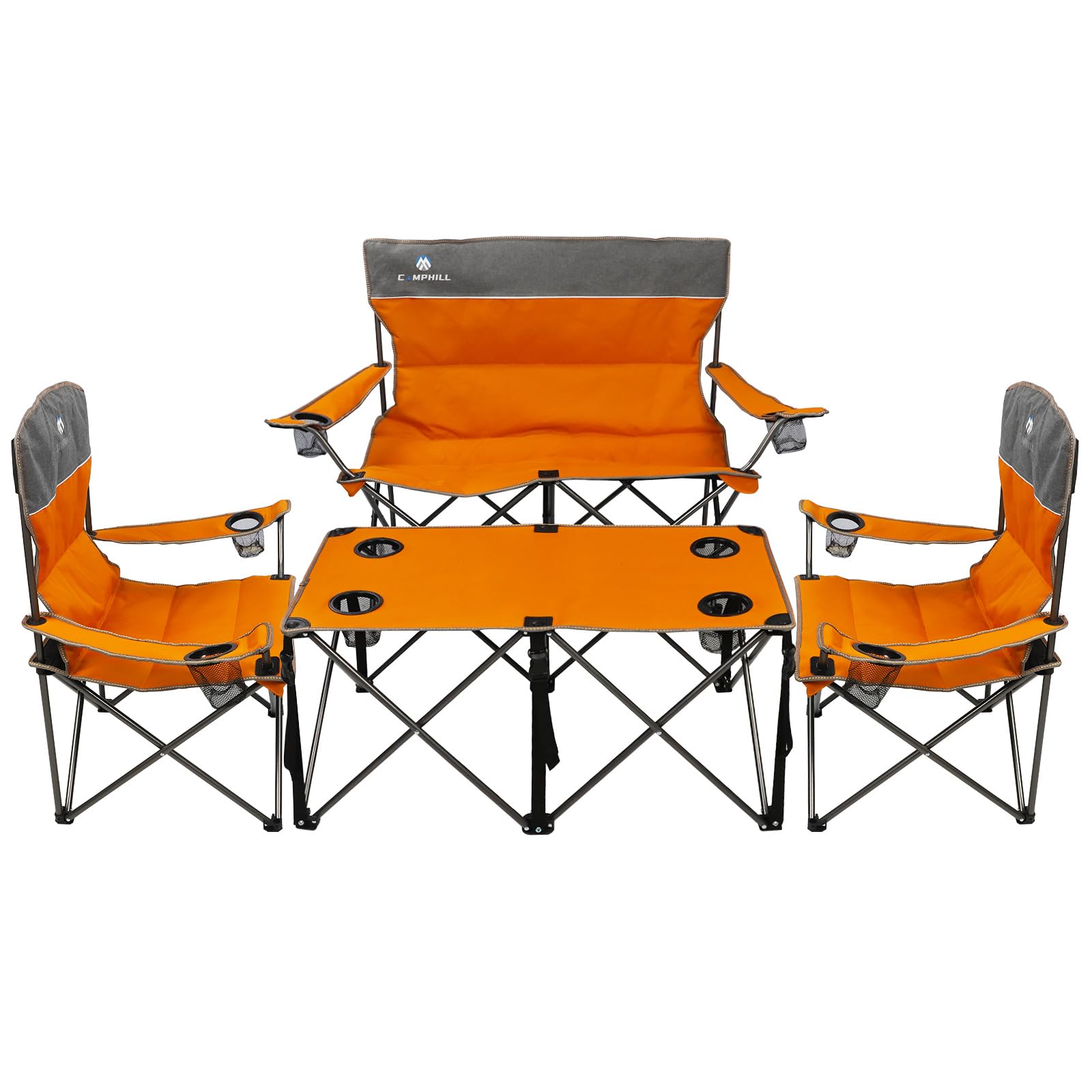 KingCamp Directors Chair With Side Table Folding Camping Chairs For Adults With Storage Pockets Camping Directors Chairs For Outside Camp, Lawn, Picnic, Beach & Fishing (Black