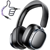 Active Noise Cancelling Headphones,78H Wireless Bluetooth Headphones,Black | Over-Ear Headset,Bluetooth 6.0,Hi-Res,Low Latency,Foldable,Built-in Microphone,Ideal for Travel,Home,Office,Cellphone,PC