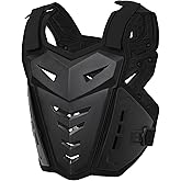 Light Upgrade Chest Armor Motorcycle Armor Body Guard Vest, Dirtbike Riding Off-Road Racing Cycling Skiing Motocross Adult Kids Protector Shirt Jackets for Street Bike, Mens Back Protection