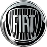 Fiat 21230 Official 3D Sticker Black Logo 58 mm