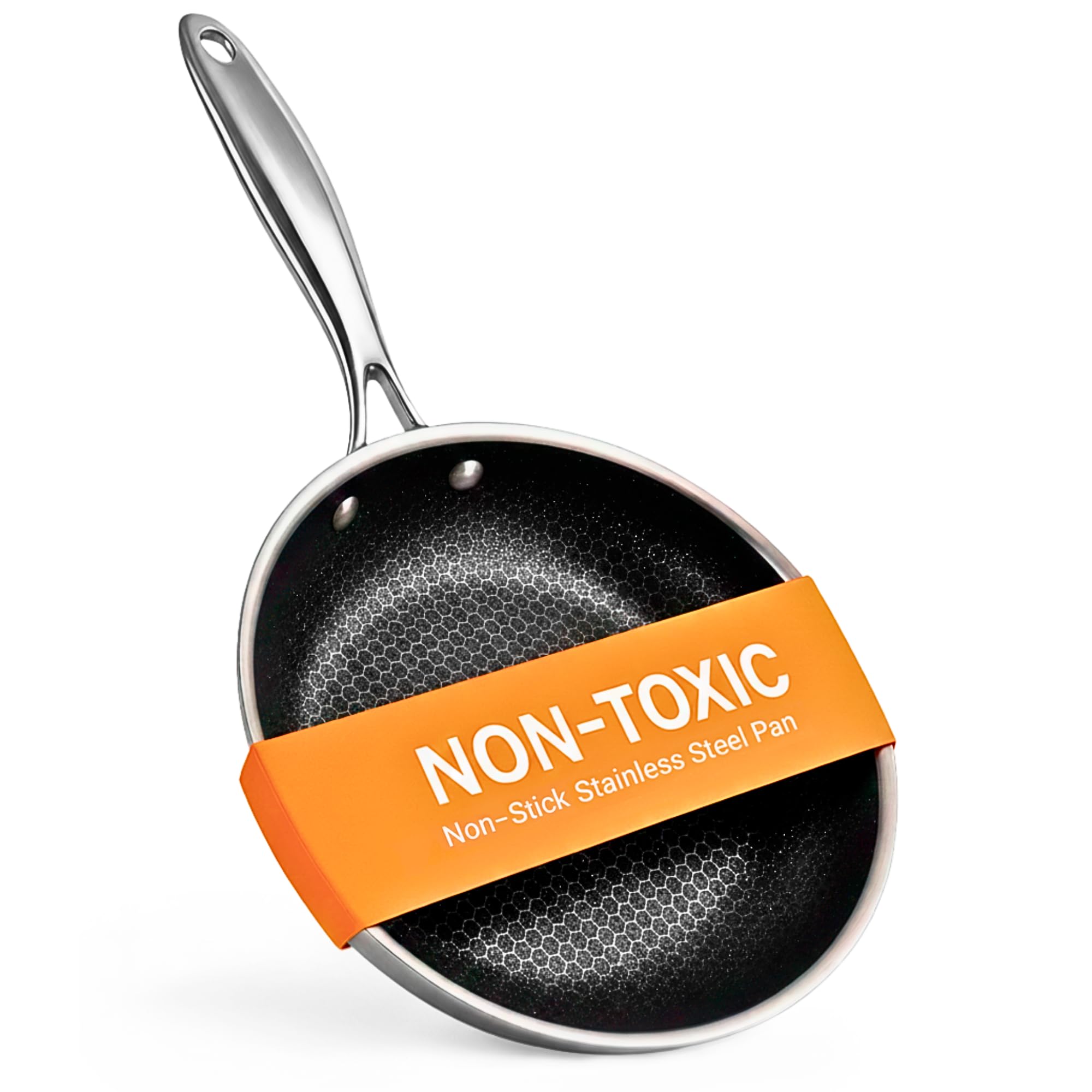 Photo 1 of *********READ CLERK NOTES**********  
 Ziruma Non-Toxic Frying Pan, Non Stick 9.5" Fully Clad for Fast & Even Heat, PFOA-Free, Premium 304 Stainless Steel Handle, Induction Compatible, Oven Safe to 500°F