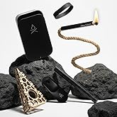 Überleben | FIREKIT Survival Fire Starter Kit – All-in-One Ferro Rod, Striker, Tinder Wick & Bellow, Birch Kindling in Compac