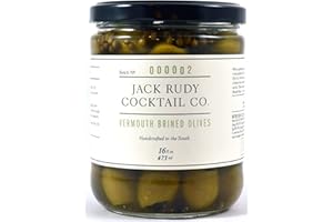 Jack Rudy Cocktail Co Vermouth Marinated Green Pitted Olives