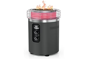 Ninja |Fireside360™ | Outdoor Heater & Fire Pit | 3 Modes: Flame, Heat, Flame & Heat | Portable for Patio, Deck, Camping, Beach | Easy Control Flames & Heat | Push to Start Ignition | Black | OF101AMZ