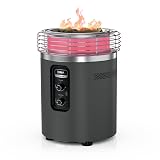 Ninja Fireside360™ Outdoor Heater & Fire Pit | 3 Modes: Flame, Heat, Flame & Heat | Portable for Patio, Deck, Camping | Easy Control Smokeless Flames | Push to Start Ignition | Charcoal | OF101AMZ