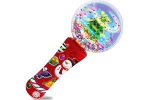 ArtCreativity Christmas Tree Light Up Spinner Wand for Kids - 7.5 Inch Light Up Spinner Wand - LED Holiday Spinning Toy with Batteries Included - Christmas Sensory Toys for Kids with Autism