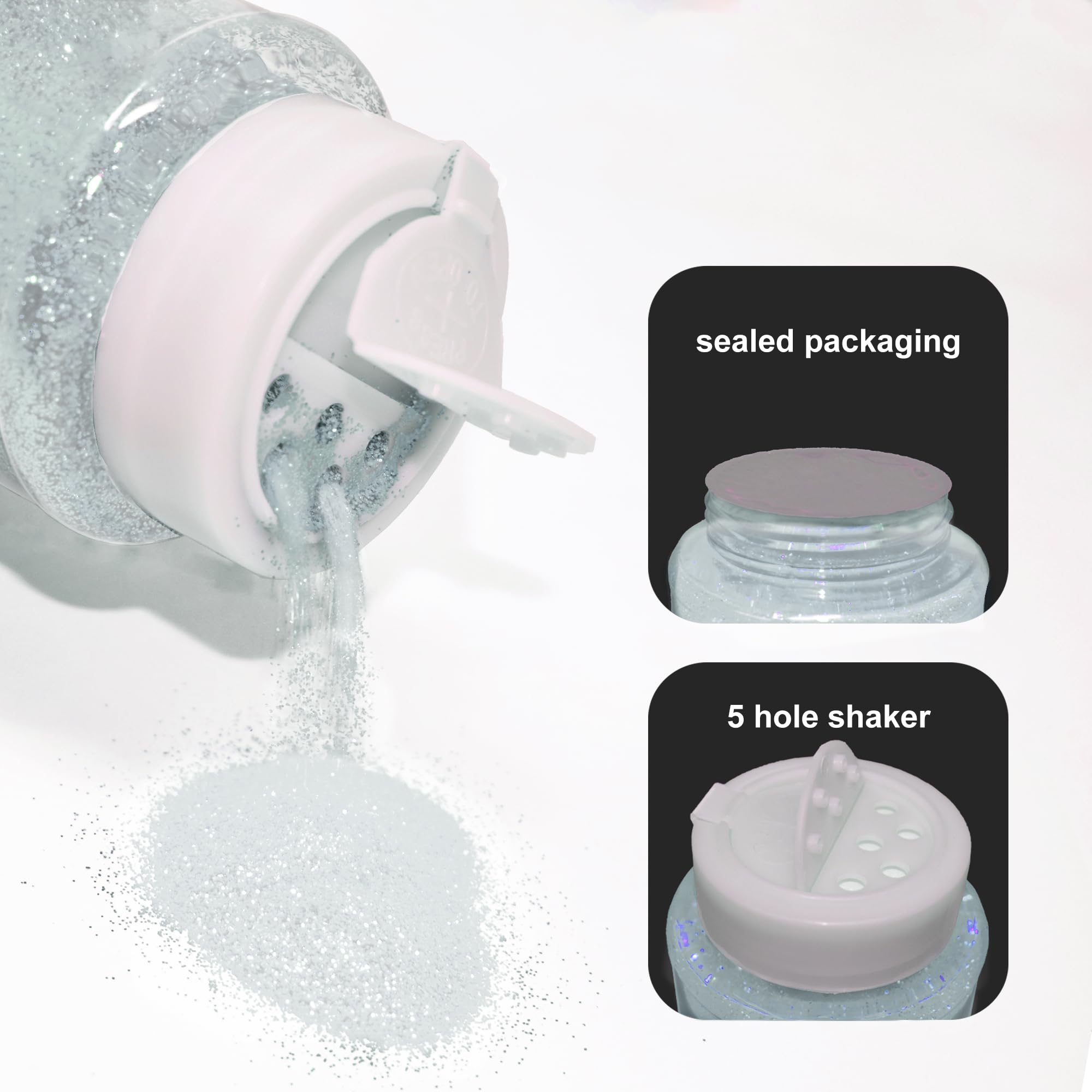 Craft and Party, 1 Pound Bottled Craft Glitter for Craft and Decoration (Iridescent)