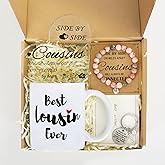 Splandiant Cousin Gifts for Women, Female, Men, Birthday Gifts for Best Cousin gift with Mug,Candle,Keychain,Ceramic Ornament