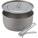 SOTO Titanium Backpacking Pot with Handle Lifter &amp; Carry Pouch, 1100mL | Lightweight &amp; Compact Camping Pot For Hiking, Backpacking, Outdoor Cooking, Travel &amp; Picnic