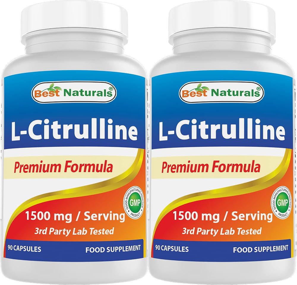 Best Naturals L-Citrulline 1500mg Capsules 90 Count Gluten Free Non-GMO