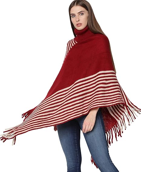 DJ \u0026 C by FBB Stripes Poncho Sweater 