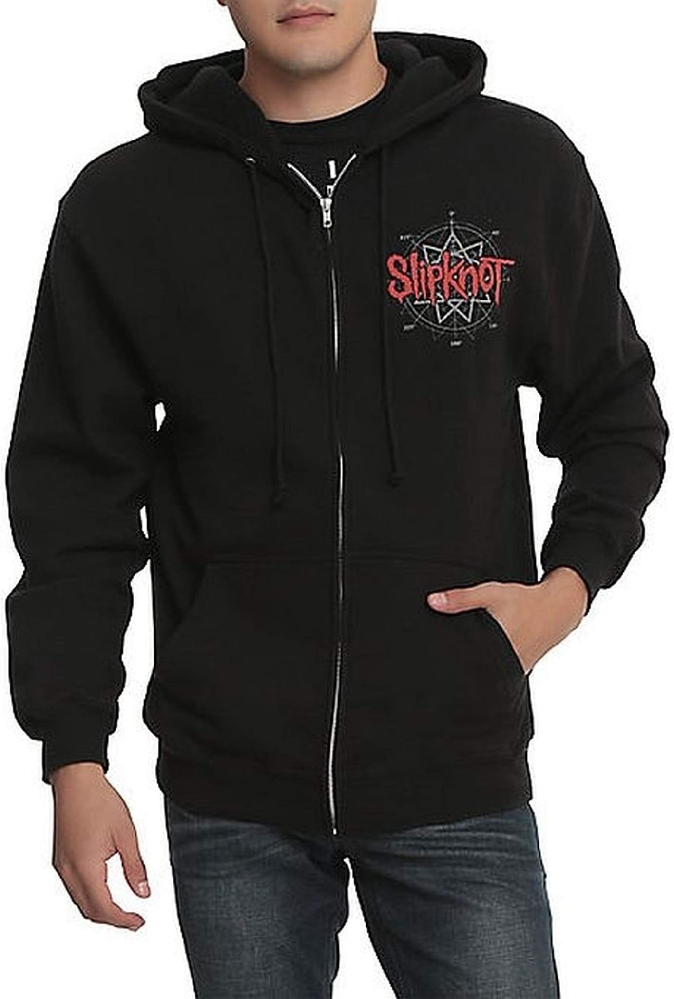 ill Rock Merch Slipknot Skull Back Zip Hoodie Sweatshirt