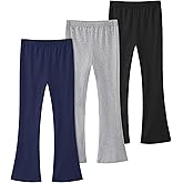 BOOPH Girls Flare Leggings Kids High Waist Bell Bottom Pants Casual Cotton Leggings for Teen Girls