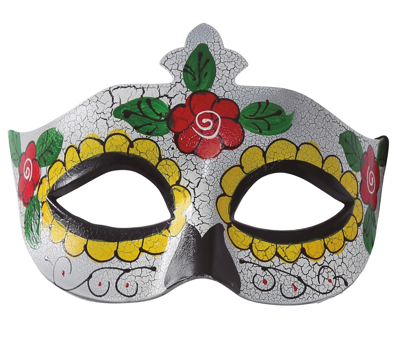 FIESTAS GUIRCA Ladies Day of the Dead Eyemask Senorita Womens Halloween Mask Mexican Fancy Dress Accessory Masquerade One Size (One Size)