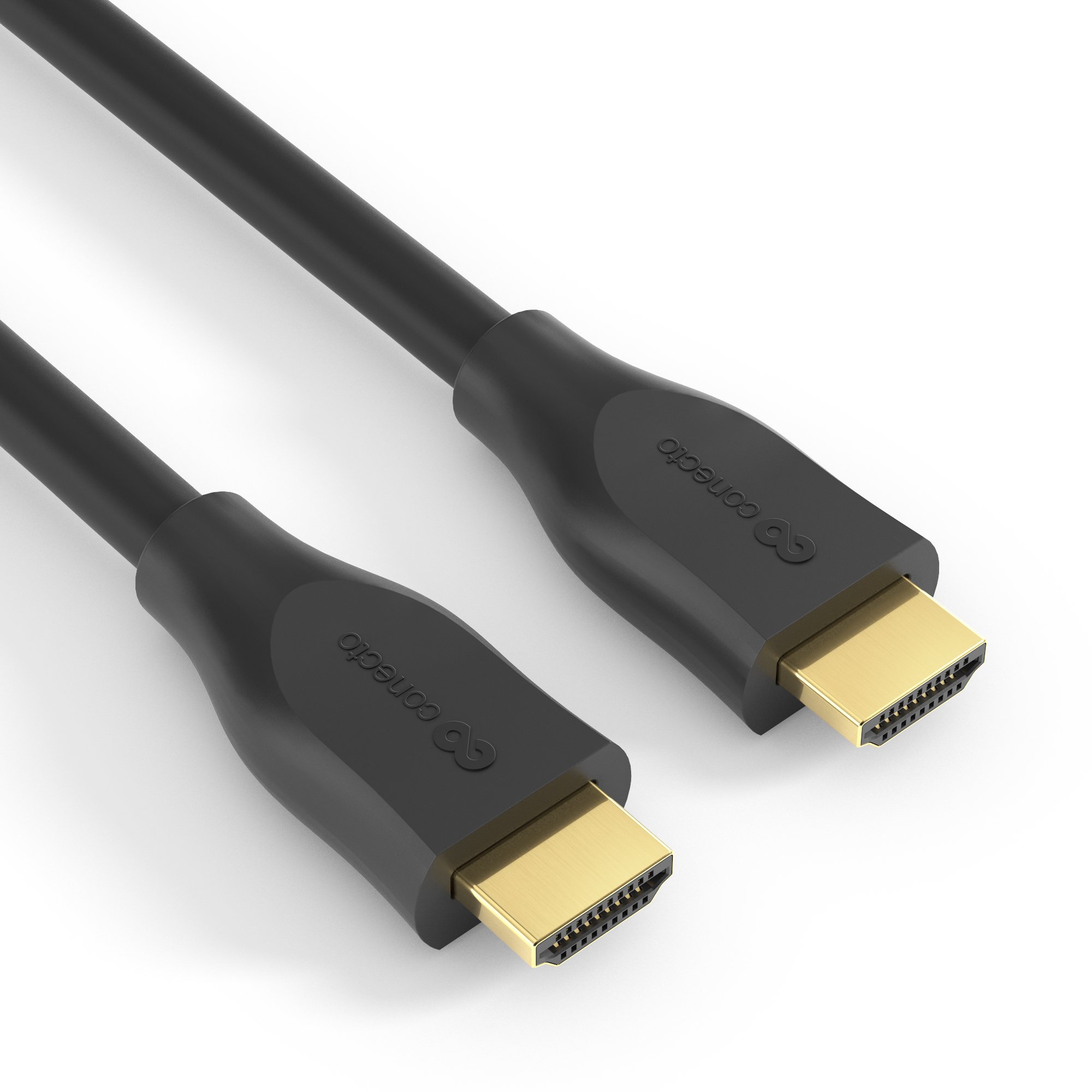 conecto CC50579 Premium Certified High Speed HDMI Cable with Ethernet 4K UltraHD 3D Full HD 18 Gbps HDR Cast Design Connectors Gold-Plated Connectors 2 m Black
