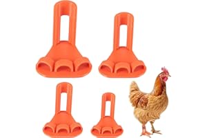 Fukaisu 4pcs Poultry Leg Splint, Orange Color Duck Splay Foot Brace with Bandage for Broken Feet Curled Toes in Chickens Firs