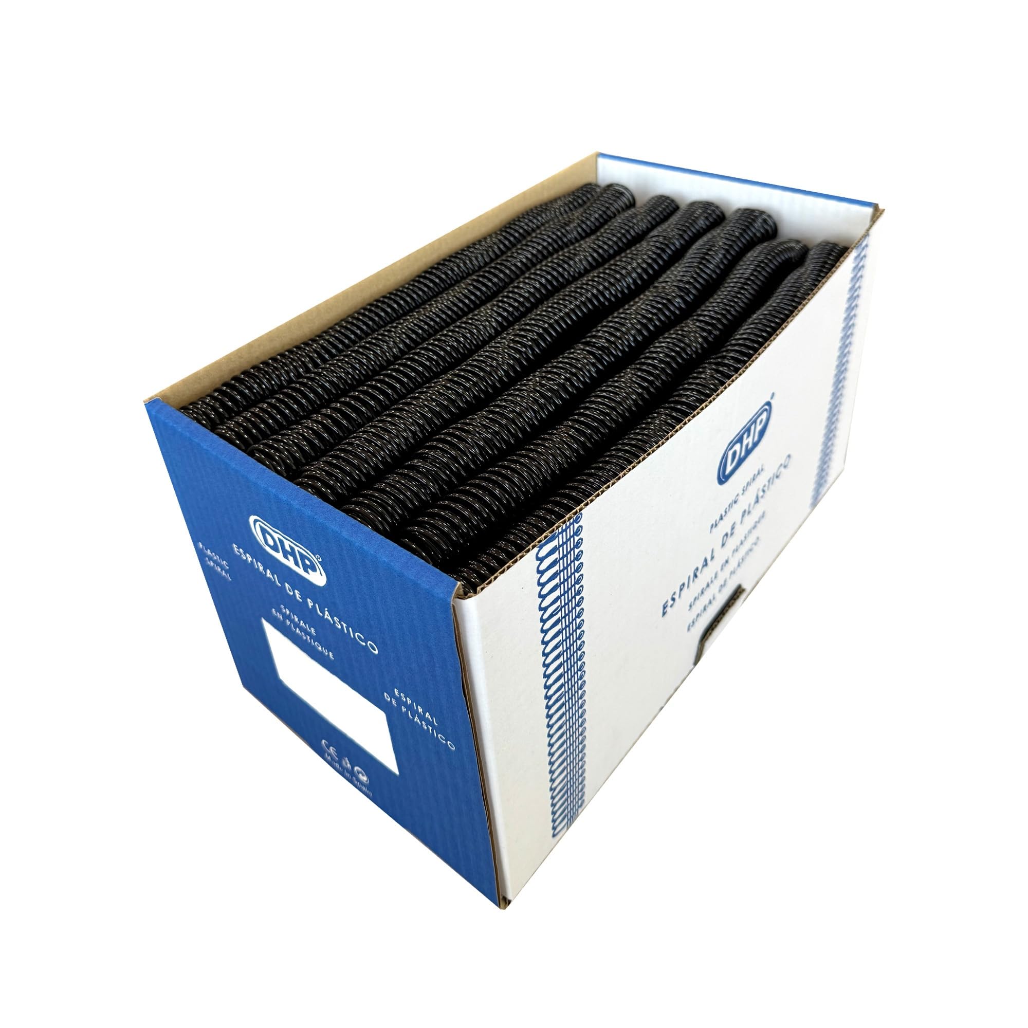 DHP - Plastic Spiral for Binding, Step 5:1, 10 mm, Black (Box 100 Units)