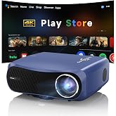 4K HDR Gaming Projector with Google TV, 2200 ANSI LED Proyector Daylight | HDMI ARC &amp; DB Audio WiFi6 Bluetooth, Auto Focus/Keystone, Ceiling Mount, 60Hz Low Latency for Console, Esports Streaming
